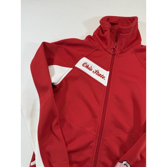 Columbia Ohio State Buckeyes Jacket Women’s L Red Full-Zip Long Sleeve - Picture 3 of 10